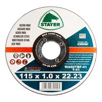 DISCO AMOLADORA CORTE FINO METAL INOX 115MM STAYER - 1
