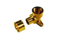 CODO 90º BASE FIJACIÓN CORTO 25MMX3/4