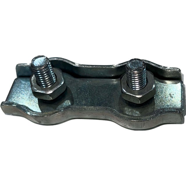 SUJETACABLE PLANO DOBLE GALVANIZADO 4 MM. 8 UDS