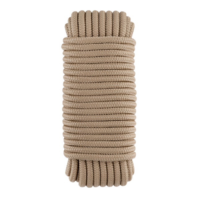 CUERDA POLIPROPILENO TRENZADA CON ALMA 8MM. 15M CAMEL ROMBULL