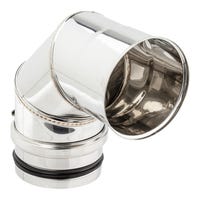 CODO 90º INOXIDABLE PARED SIMPLE 80MM - 1