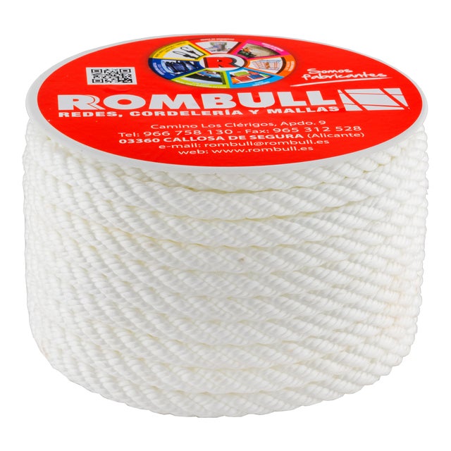 CUERDA POLIPROPILENO CABLEADA  10MM. 23M BLANCA ROMBULL