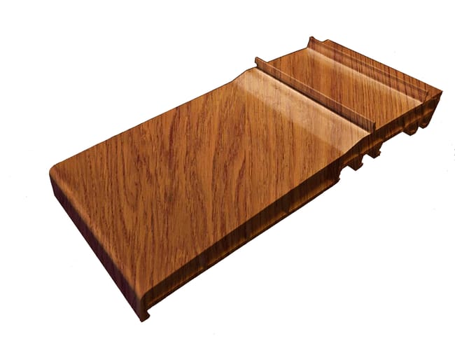 PERFIL VIERTEAGUAS VENTANA PVC ROBLE - 1