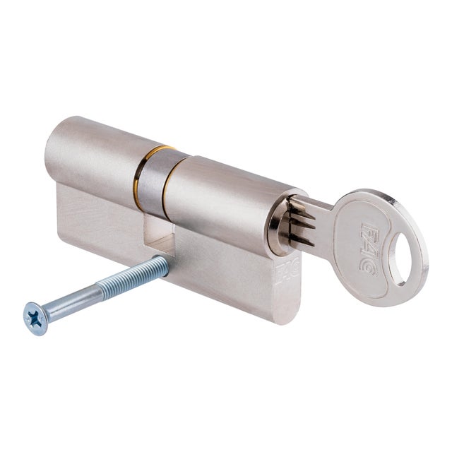 CILINDRO SEGURIDAD BOMBIN 35 X 35  MM. PUNTOS LEVA 13.5  MM. NIQUEL FAC