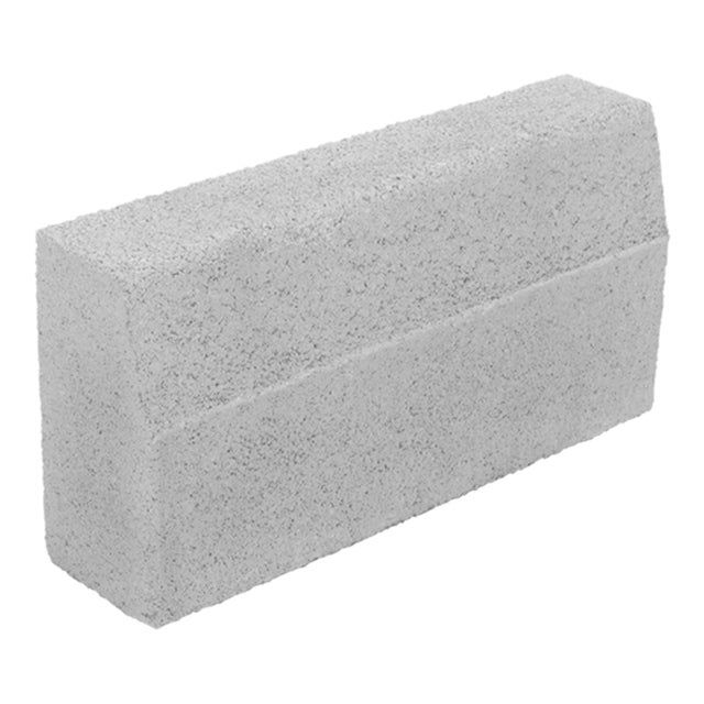 BORDILLO DE HORMIGÓN CURVADO GRIS 50X25X9CM