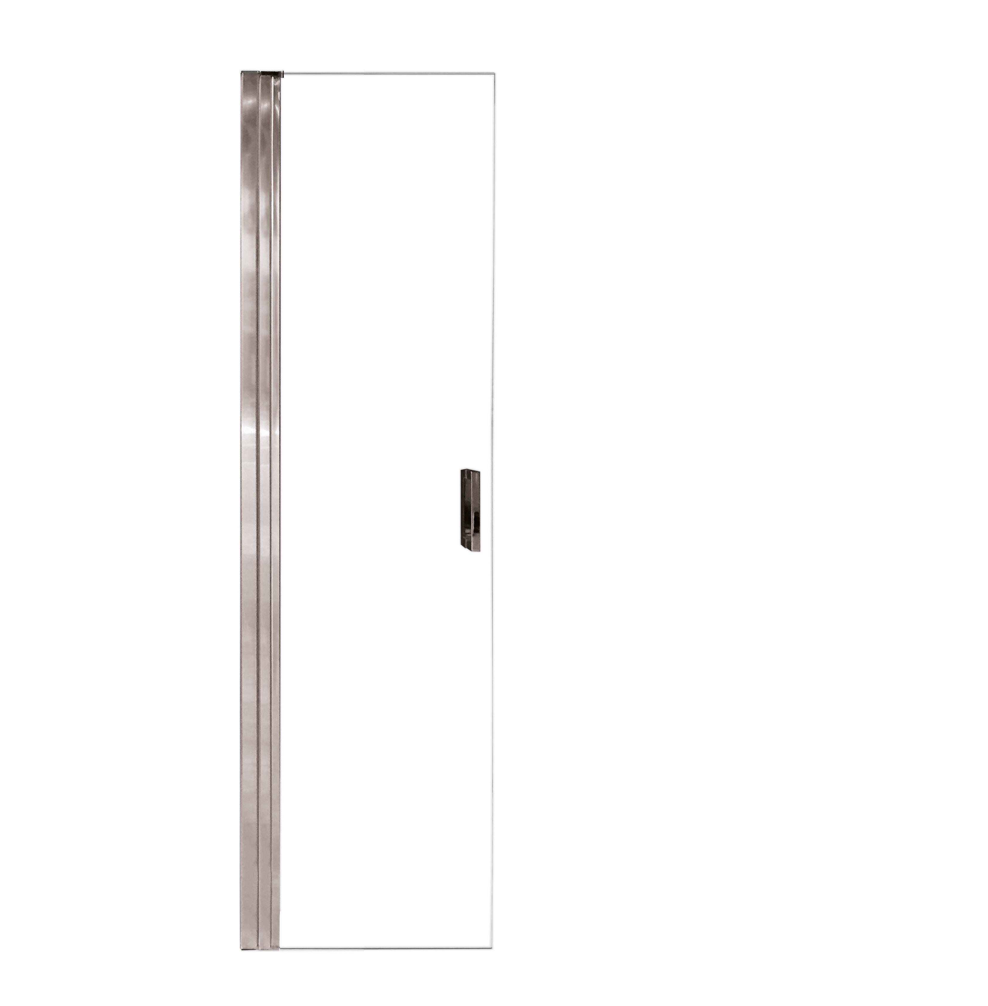 MAMPARA PANEL DE DUCHA ABATIBLE CARIBE PRO 80CM CON TIRADOR CROMO - 2