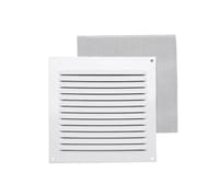 REJILLA DE VENTILACION CON MOSQUITERA SOBREPONER ALUMINIO BLANCO 25 X 25 CM. ESPESOR 0.8  MM - 2