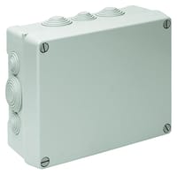 CAJA DE REGISTRO ELÉCTRICO ESTANCA 310X240X125MM PARA SUPERFICIE DE EXTERIOR CON TAPA DE TORNILLO - 1