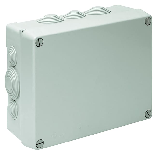 CAJA DE REGISTRO ELÉCTRICO ESTANCA 310X240X125MM PARA SUPERFICIE DE EXTERIOR CON TAPA DE TORNILLO - 1