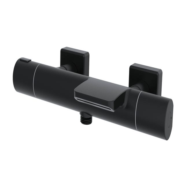 GRIFO DE BAÑERA TERMOSTÁTICO ROUEN NEGRO - 1