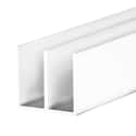 PERFIL DOBLE U PVC BLANCO 18X10X1,6MM 2M - 1