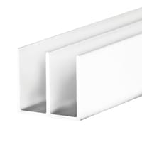 PERFIL DOBLE U PVC BLANCO 18X10X1,6MM 2M - 1
