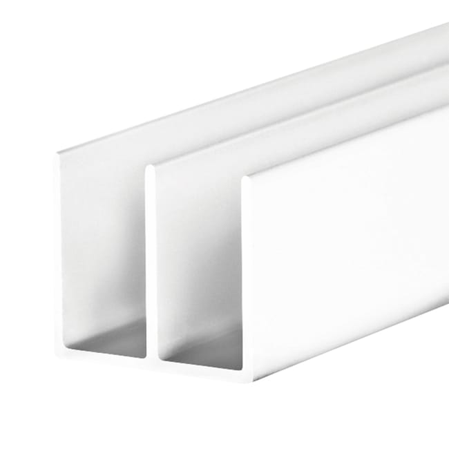 PERFIL DOBLE U PVC BLANCO 18X10X1,6MM 2M - 1