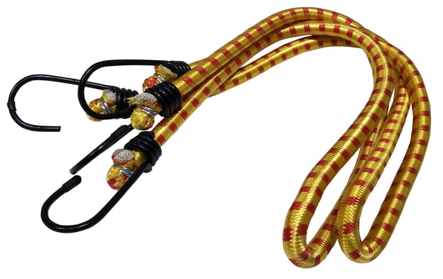 2 CABLES ELASTICOS CON GANCHO 10MM X 80 CM