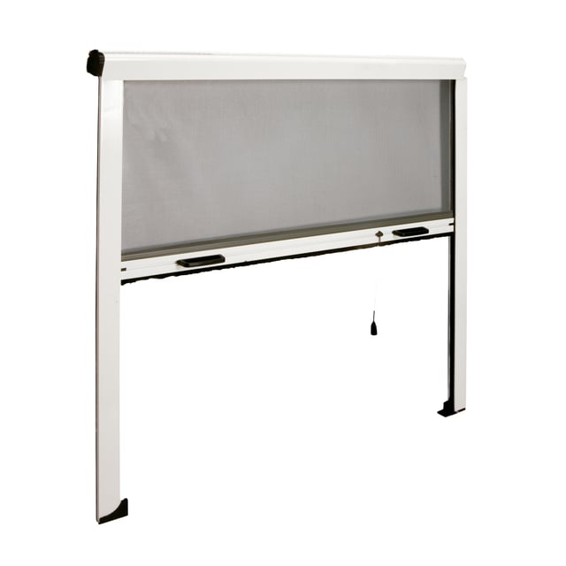 MOSQUITERA ENROLLABLE ALUMINIO BLANCA CON TEJIDO ALTA VISIBILIDAD 100X150cm