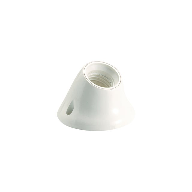PORTALAMPARAS ZOCALO CURVO E27 BLANCO