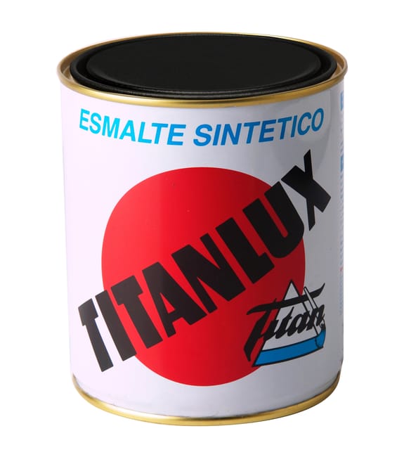ESMALTE SINTÉTICO MATE TITANLUX 750ML NEGRO - 1