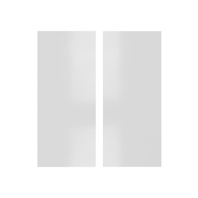 KIT 2 PUERTAS PARA MUEBLE DE COCINA SEVILLA BLANCO BRILLO PET 80X30/80X28CM 