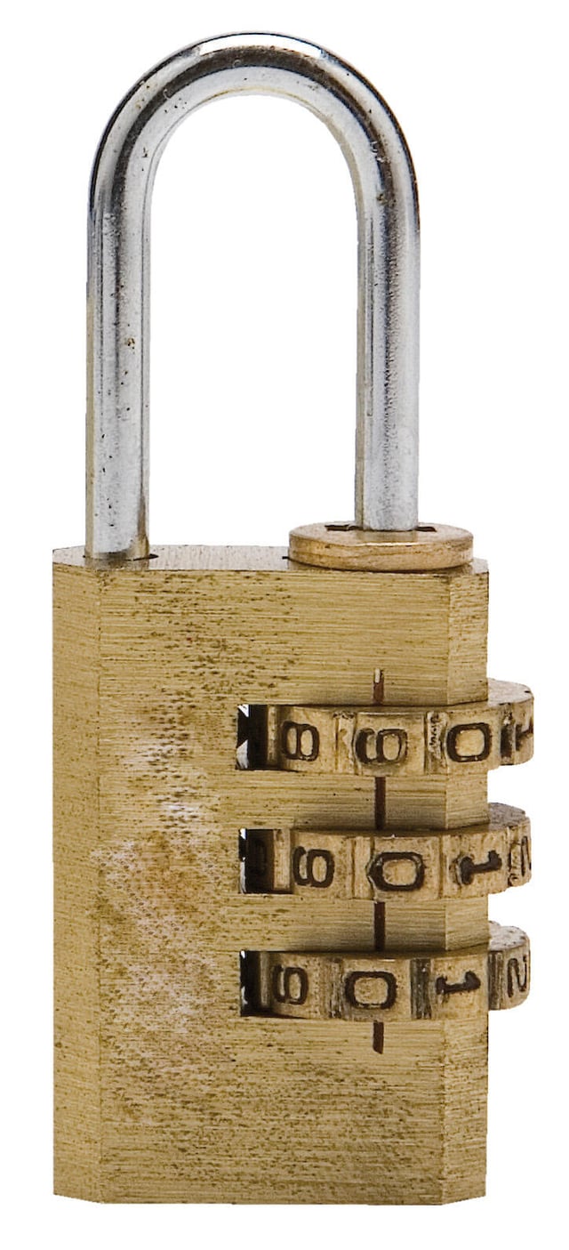 CANDADO DE SEGURIDAD PARA MALETA 28MM DE LATÓN CON COMBINACIÓN PERSONALIZABLE YALE