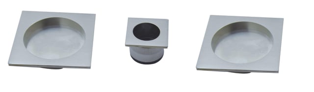 KIT PUERTA CORREDERA CAZOLETA CUADRADA NIQUEL 3127