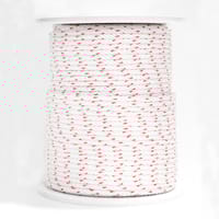 CUERDA POLIPROPILENO CABLEADA 8MM. 1M BLANCO CON PINTAS ROJAS ROMBULL - 1