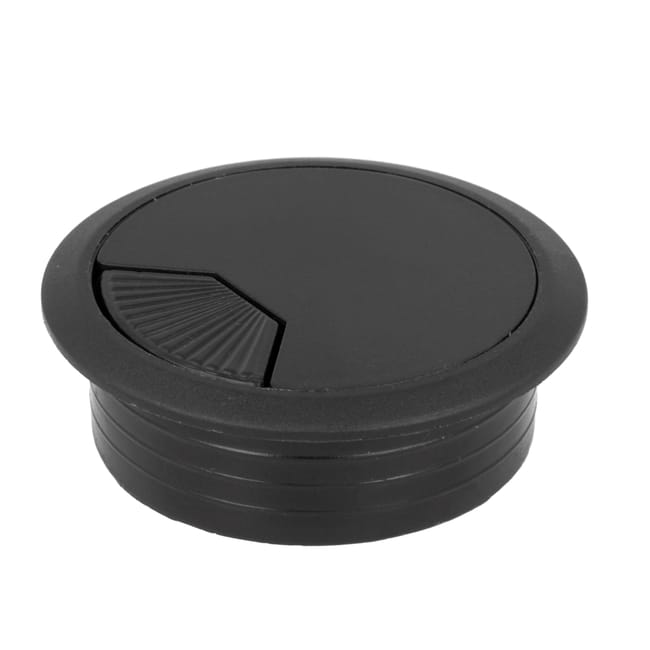 TAPA PASACABLES PARA MESA 60 MM NEGRA - 1
