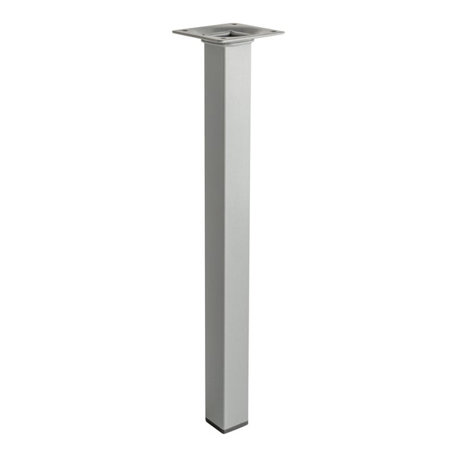 PATA MUEBLE ACERO CUADRADA 300MM 25X25MM GRIS. 1UD