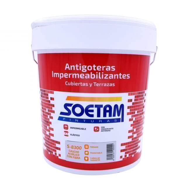 IMPERMEABILIZANTE ANTIGOTERAS FIBRADO S8300 15L VERDE