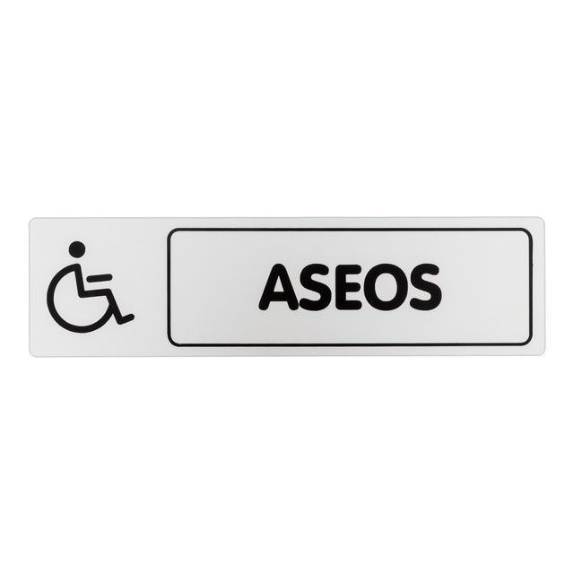 SEÑAL PLACA INFORMATIVA ASEO MINUSVÁLIDO 1UD