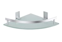 ESTANTE DE BAÑO RINCÓN  ALUMINIO-VIDRIO - 1