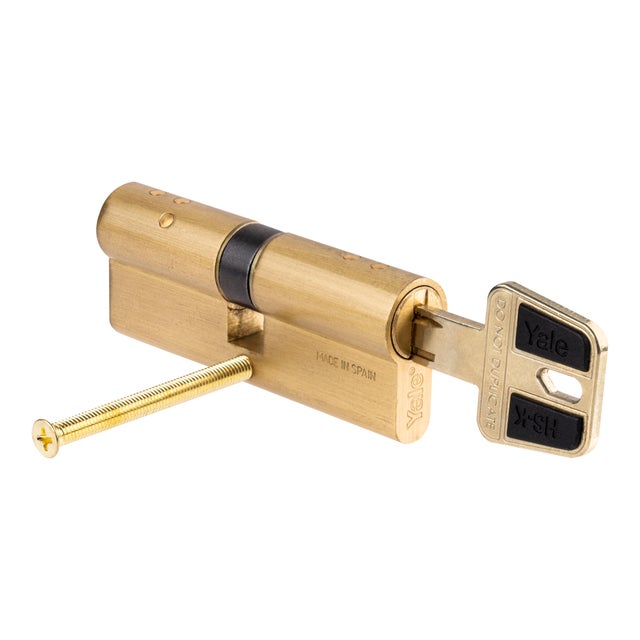 CILINDRO ALTA SEGURIDAD  ANTIBUMPING 40 X 40 MM. PUNTOS LEVA 15 MM. LATON HSK YALE