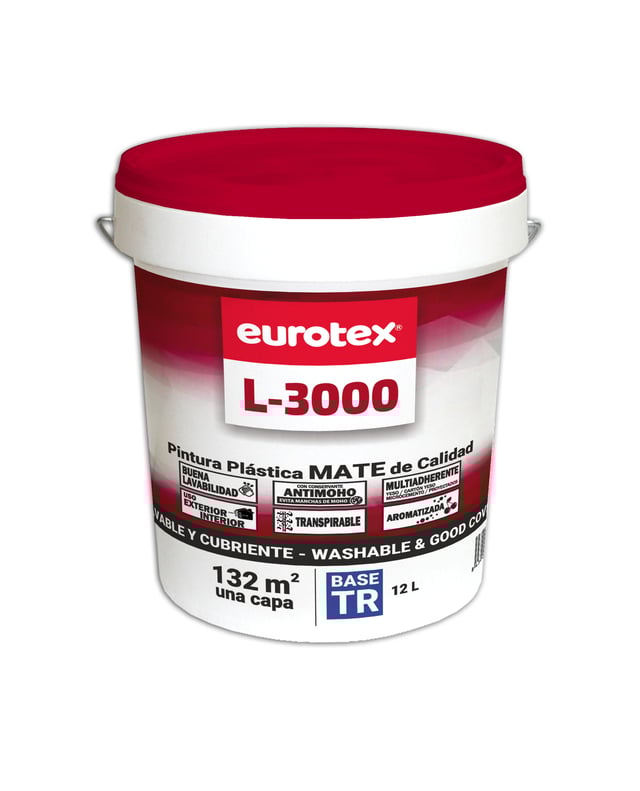 BASE PINTURA PLÁSTICA MATE L3000 12L TONOS INTENSOS