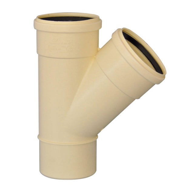INJERTO SIMPLE 45º Ø90MM PVC INSONORIZADO MACHO-HEMBRA