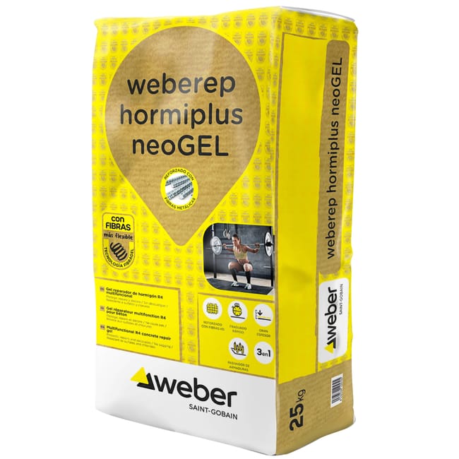 MORTERO REPARADOR R4 WEBEREP NEOGEL 25 KG. - 1