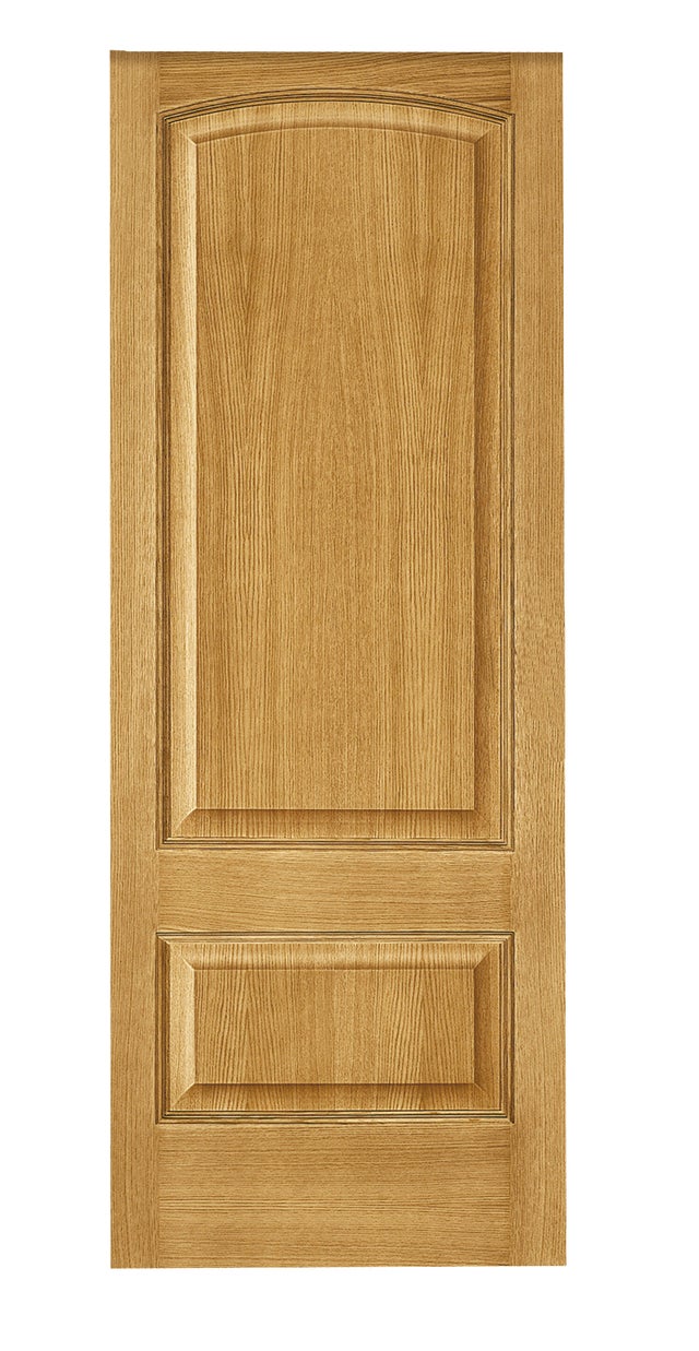 PANEL PUERTA ACORAZADA CARA INTERIOR RECHAPADO ROBLE MEDIO ARCO