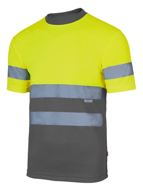 CAMISETA ALTA VISIBILIDAD GRIS AMARILLO TALLA XXL VELILLA SERIE 305506 - 1