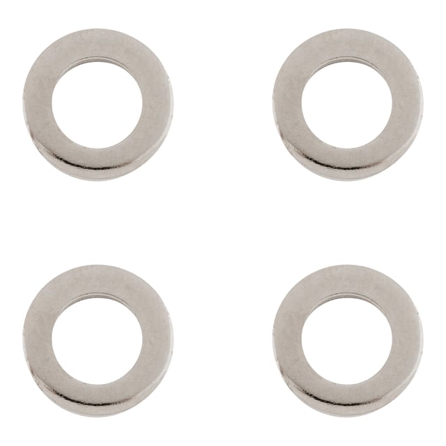 ARANDELA OVALILLO PARA PERNIO DE PUERTA  LATON . 4 UDS