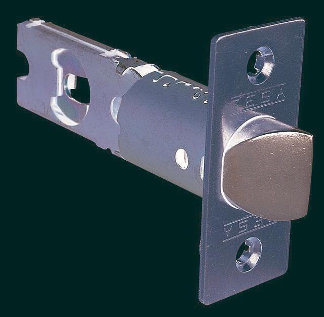PICAPORTE TUBULAR 60   70  MM. CANTO RECTO LATON TESA