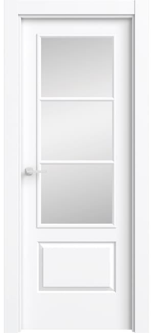 PUERTA ABATIBLE EN BLOCK LACADA BLANCA 72,5CM ACRISTALADA IZQUIERDA - 1