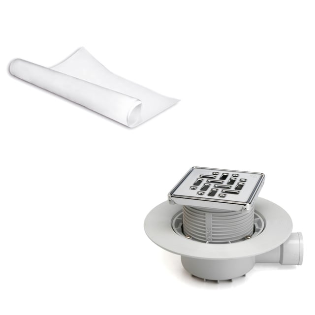 KIT PLATO DUCHA SUMIDERO INOX GEOTEXTIL 1.5X2.5M JIMTEN
