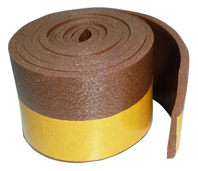 BURLETE AUTOADHESIVO PUERTA INTERIOR MARRÓN 1M PVC BURCASA