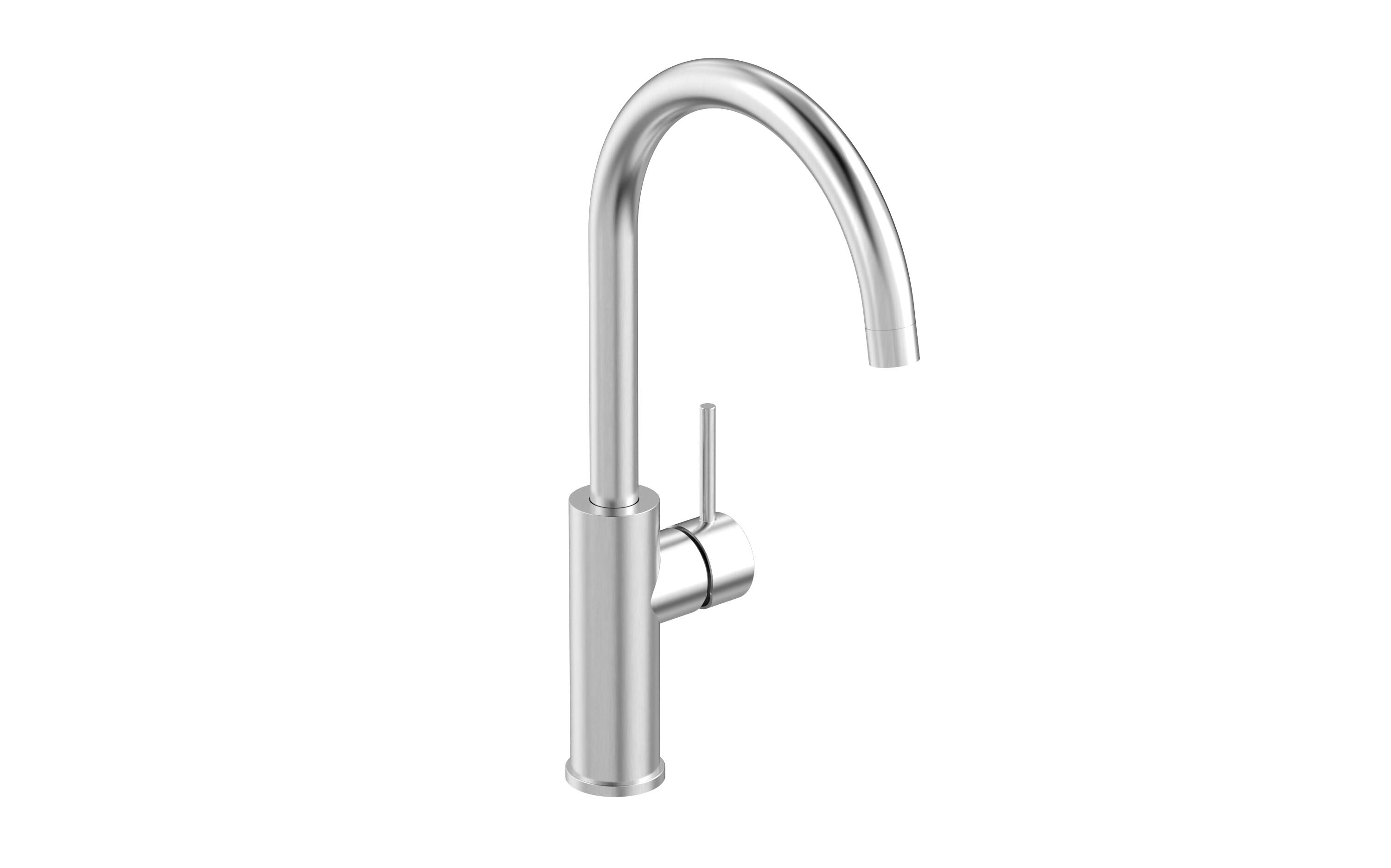 GRIFO LAVABO MONOMANDO CAÑO ALTO ATLANTIS INOX Obramat