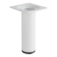 PATA MUEBLE ACERO REDONDA 100MM 30MM BLANCA. - 1