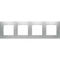 MARCO CUADRUPLE SERIE VIVA PLATA - 1