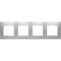 MARCO CUADRUPLE SERIE VIVA PLATA - 1