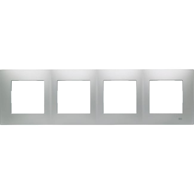MARCO CUADRUPLE SERIE VIVA PLATA - 1