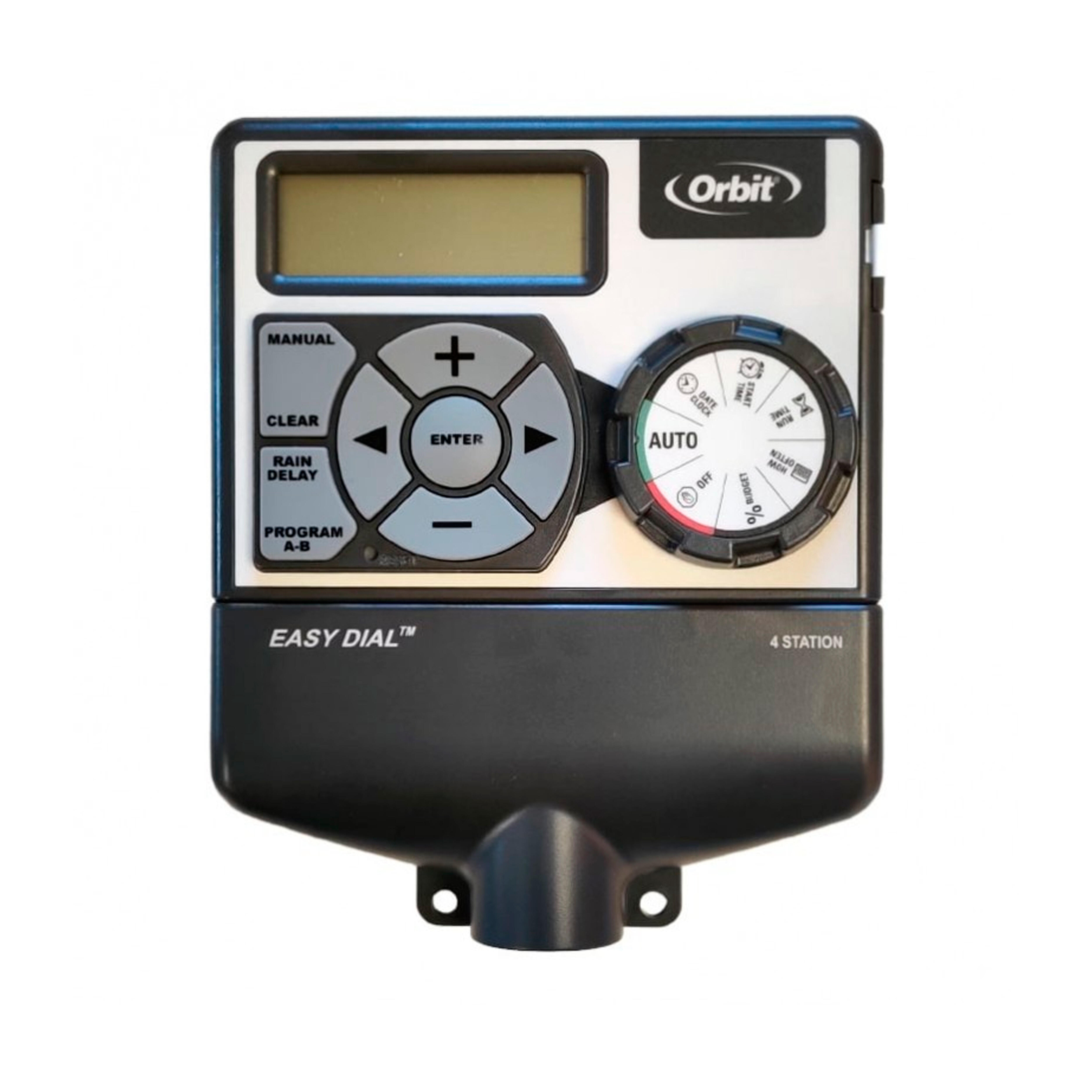 Programador eléctrico para electroválvulas con 4 zonas de riego