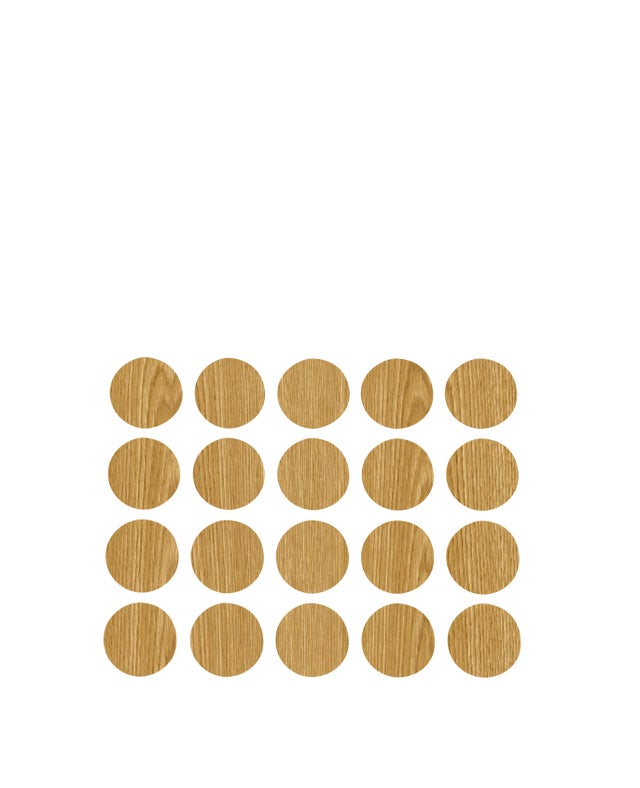 TAPA ADHESIVA PARA TORNILLO ROBLE. 40 UDS