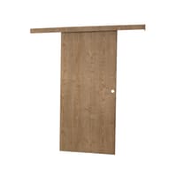 KIT RAIL + EMBELLECEDOR PUERTA CORREDERA ACABADO VINILO CASTAÑO - 1