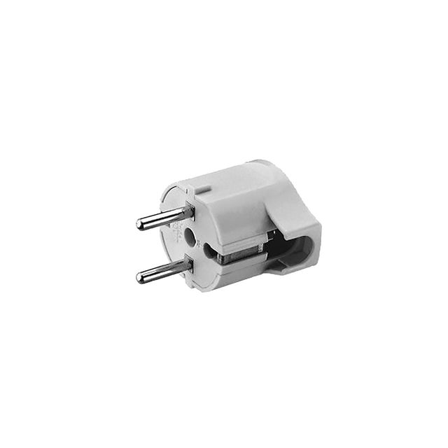 CLAVIJA TERMOPLASTICA ACODADA  2P+TTL 16A BLANCO
